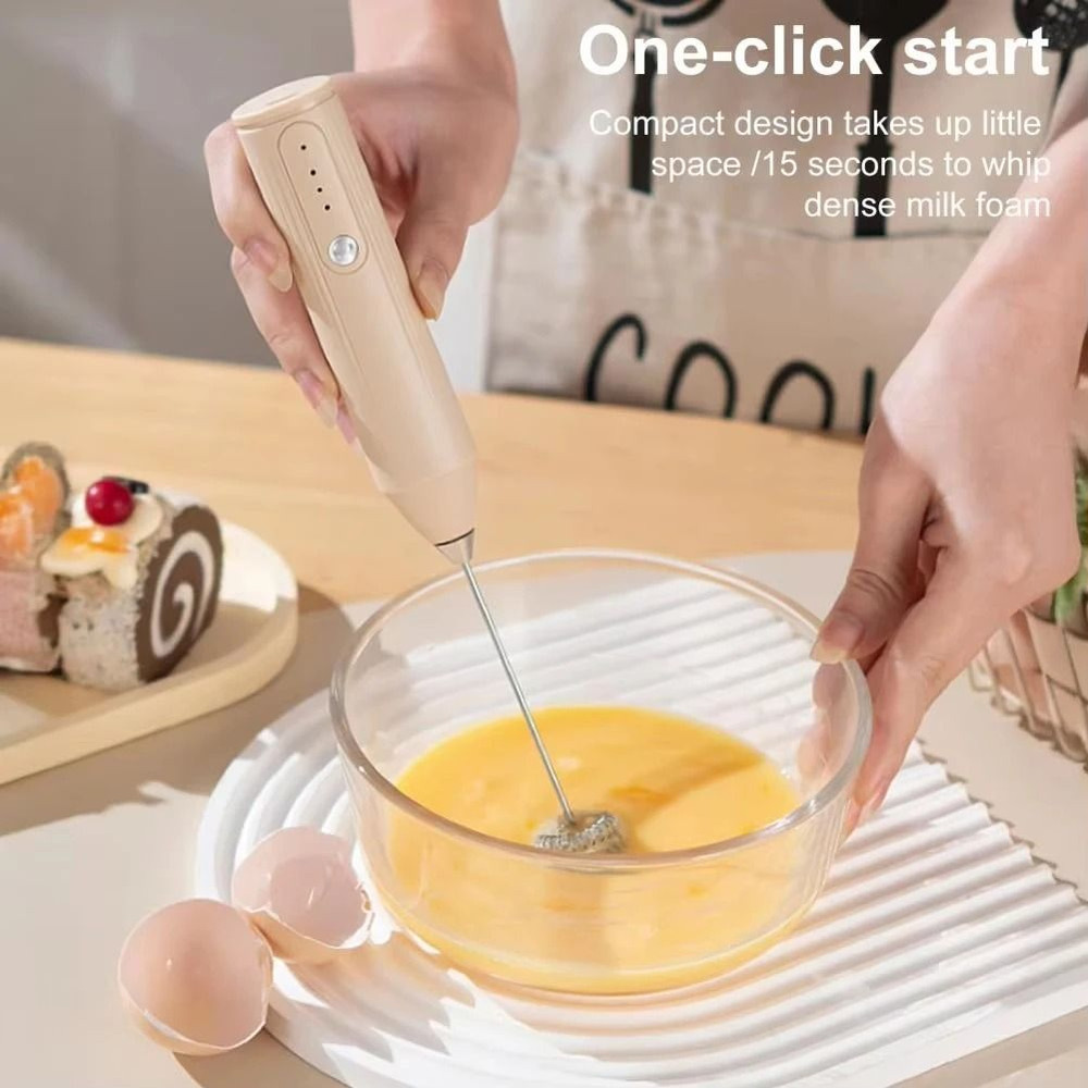 USB Electric Milk Frother Handheld Coffee Mixer 3