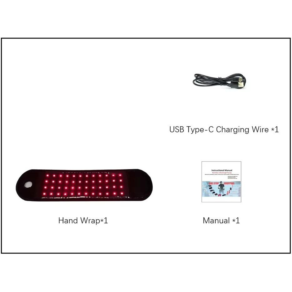 Rechargeable Red And Infrared Light Therapy Wrist Wrap 7