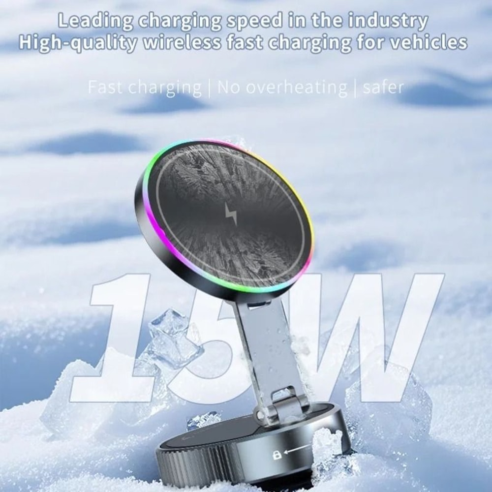 Magnetic Wireless Car Charger Mount 4