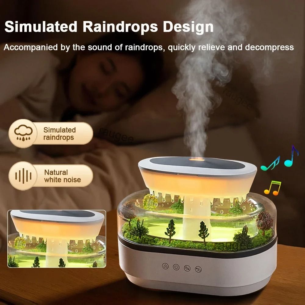 Raindrop Aroma Humidifier With White Noise And Light 3