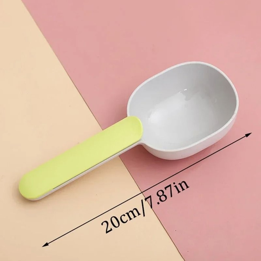 Multifunctional Pet Food Spoon With Sealed Bag Clip And Measuring Design 5