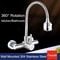 360 Rotatable Stainless Steel Wall Mounted Kitchen Faucet With Hot And Cold Water 0