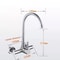 360 Rotatable Stainless Steel Wall Mounted Kitchen Faucet With Hot And Cold Water 5