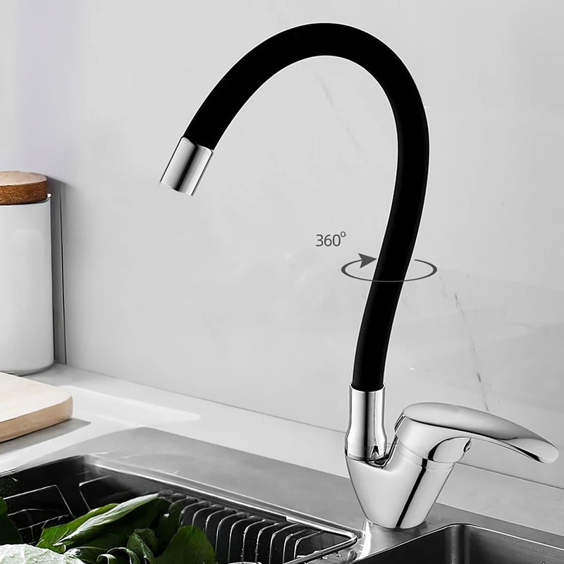 Flexible Rotating Kitchen Faucet With Hot And Cold Water Mixer 4
