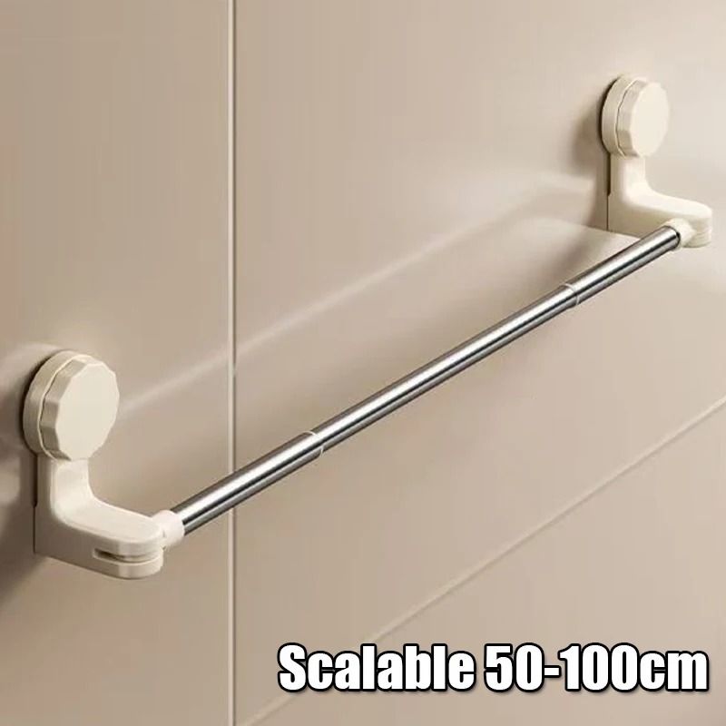 Retractable Suction Cup Towel Bar For Kitchen And Bathroom 9