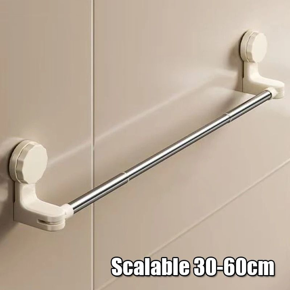 Retractable Suction Cup Towel Bar For Kitchen And Bathroom 6