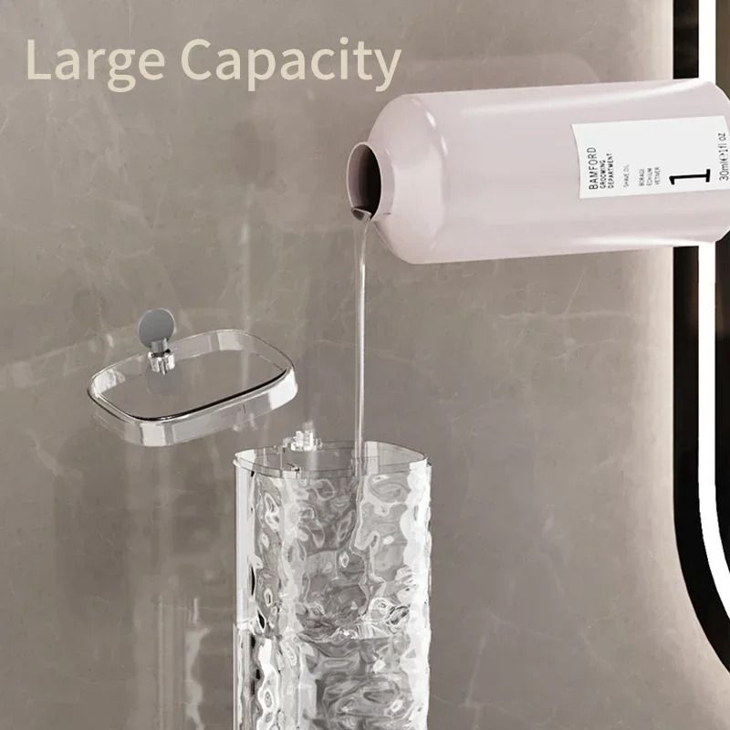 Wall Mounted Transparent Soap Dispenser For Bathroom And Kitchen 4
