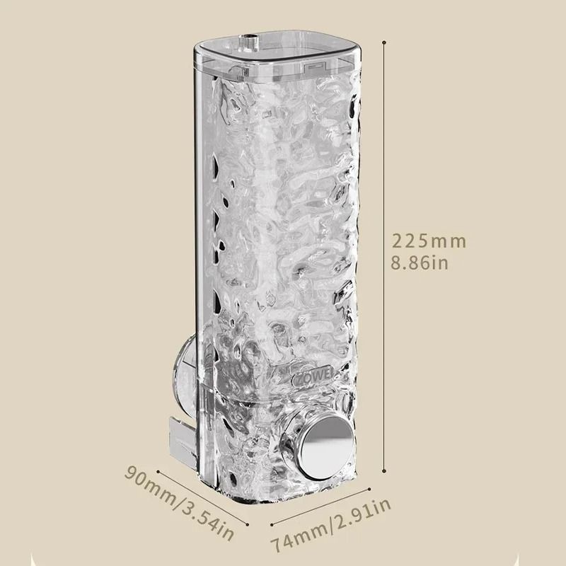 Wall Mounted Transparent Soap Dispenser For Bathroom And Kitchen 5