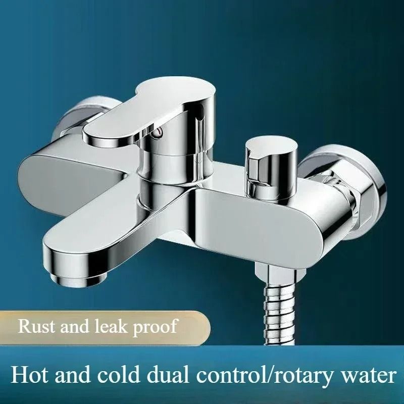 Bathroom Shower Faucet Set With Hot And Cold Water Mixer 0