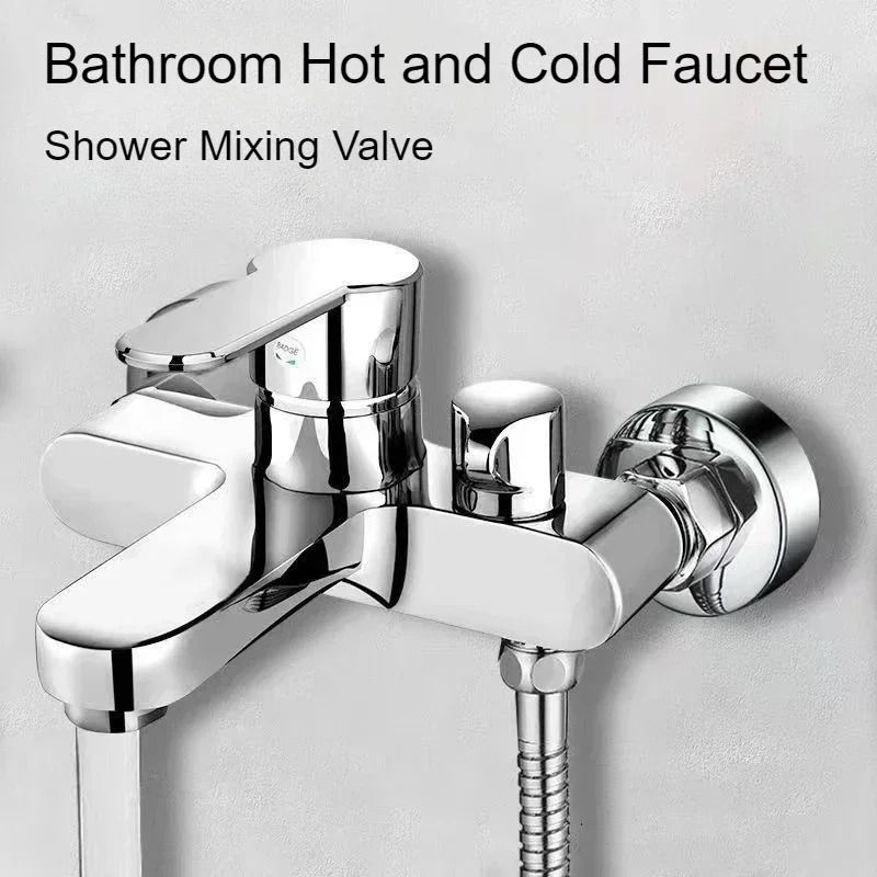 Bathroom Shower Faucet Set With Hot And Cold Water Mixer 1