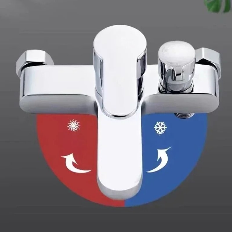 Bathroom Shower Faucet Set With Hot And Cold Water Mixer 3