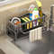 Kitchen Sink Drain Rack Organizer With Sponge And Soap Holder 7