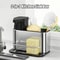 3 In 1 Stainless Steel Kitchen Soap Dispenser With Sponge And Cutlery Organizer 0