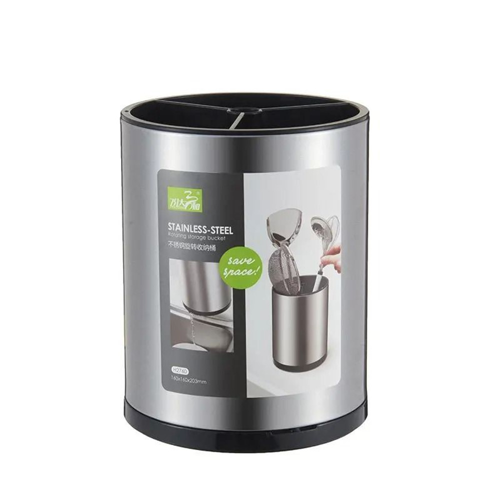 3 In 1 Stainless Steel Kitchen Soap Dispenser With Sponge And Cutlery Organizer 8