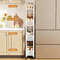 Movable Gap Storage Rack Narrow Floor Standing Organizer For Kitchen And Living Room 2