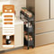 Movable Gap Storage Rack Narrow Floor Standing Organizer For Kitchen And Living Room 8