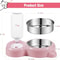 Double Cat Bowl Set With Automatic Water Dispenser 1