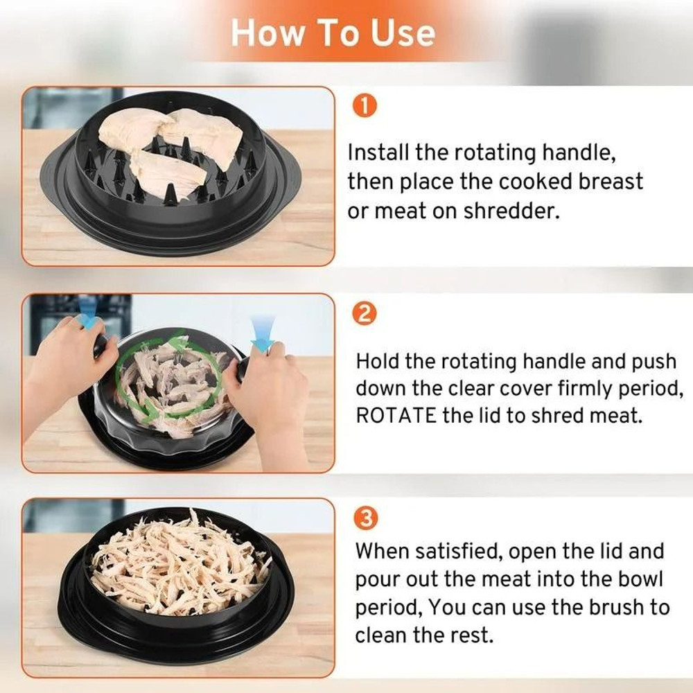 Large Chicken Shredder Tool With Visible Lid 5