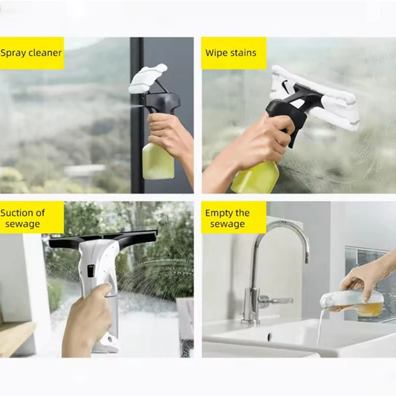 Window Glass Cleaner With Strong Suction And LED Power Display 3