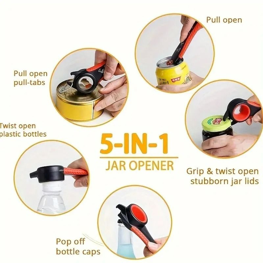 Multi Functional 5 In 1 Can And Bottle Opener 5