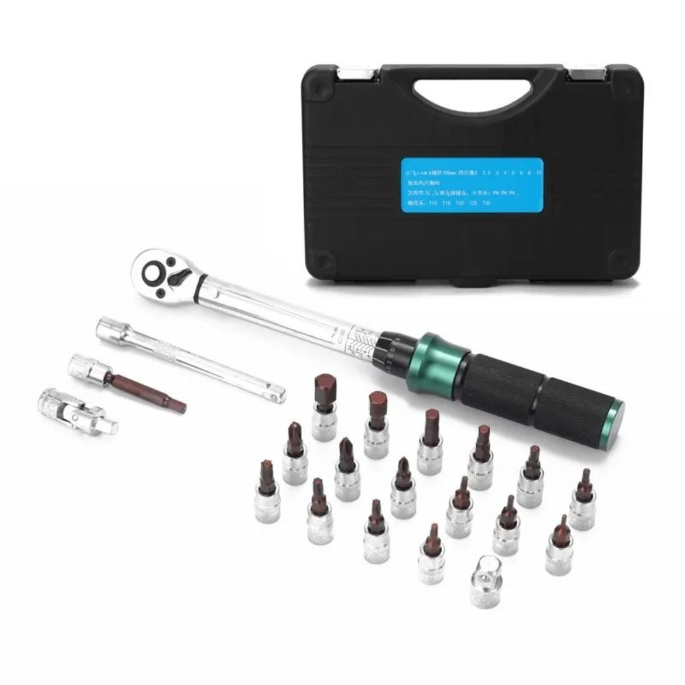 14 Inch Drive Precise Torque Wrench Set  Double Scale Ratchet Spanner Kit For Bicycle Motorcycle An 1