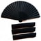 Elegant Black Folding Hand Fan For Weddings And Parties 3