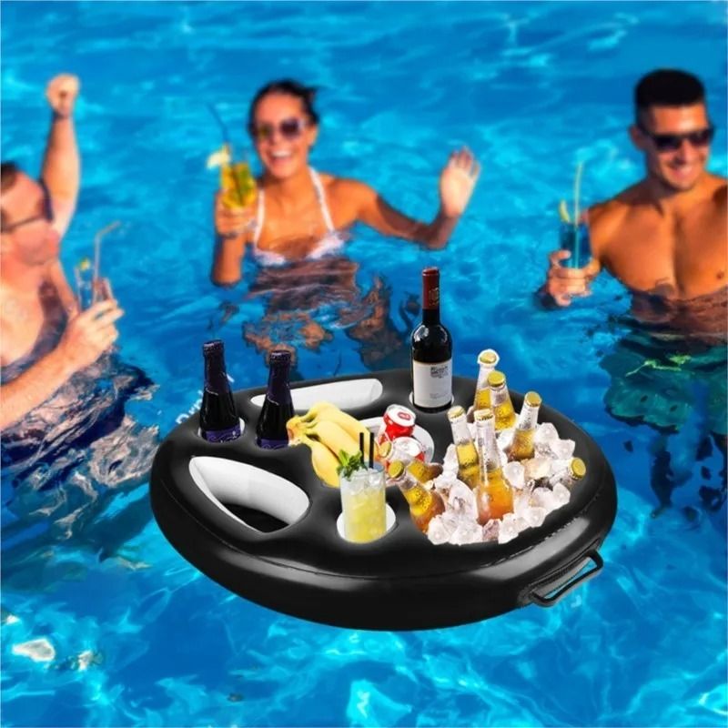 Inflatable Pool Drink Holder Floating Tray 2