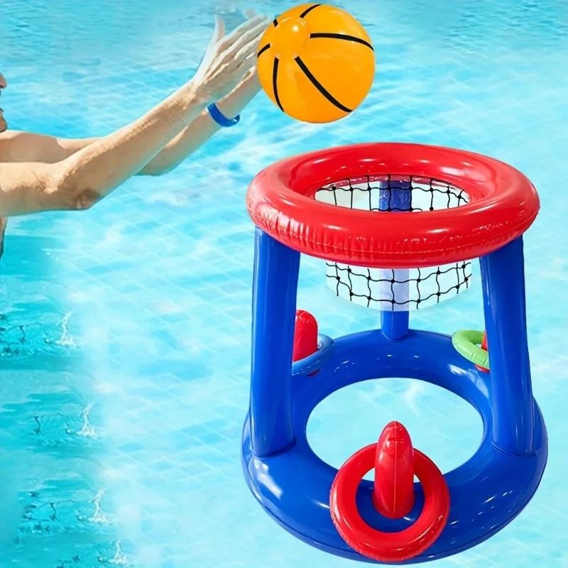 Inflatable Pool Basketball And Ring Toss Game Set 5