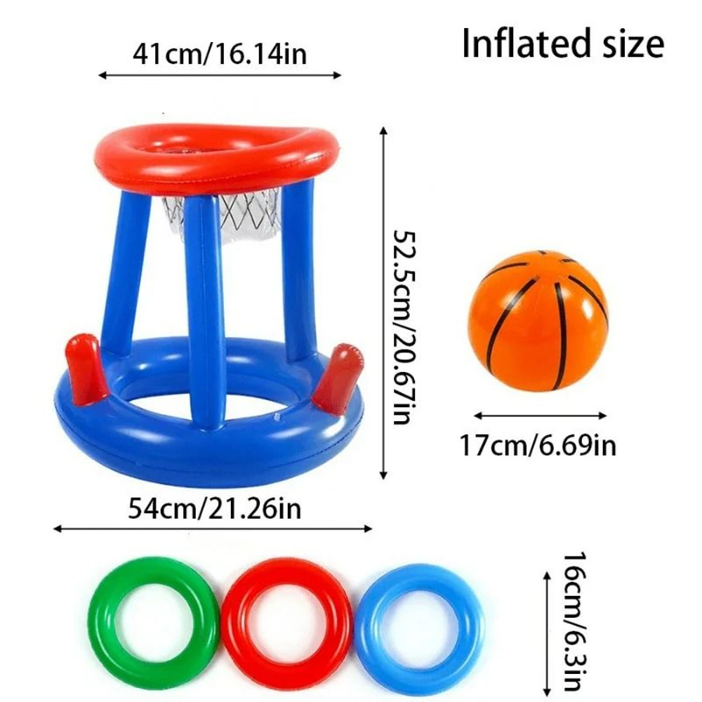 Inflatable Pool Basketball And Ring Toss Game Set 8