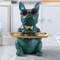French Bulldog Resin Tray Sculpture For Modern Home Decor 21