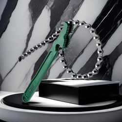 adjustable chain wrench tool with ergonomic handle for filters and pipes