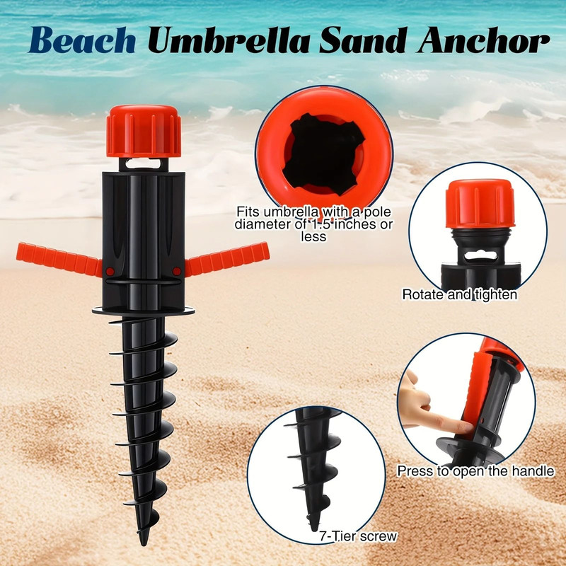 Universal Beach Umbrella Anchor With 360 WindResistant Design 3