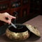 Modern Resin Round Ashtray With Lid AntiFly Design For Home And Office Decor 3