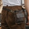 Genuine Leather Vintage Mens Waist Bag MultiFunction Crossbody Belt Pouch With Split Hook 3