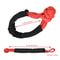Synthetic Soft Tow Rope With Protective Sleeve 55000 LBS Recovery Shackle For Jeep Truck SUV 6