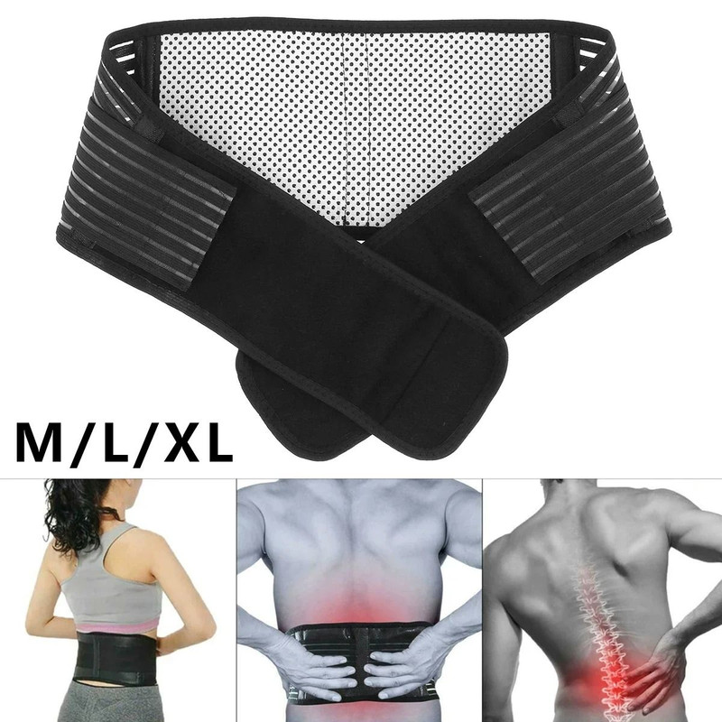 Adjustable Magnetic Back Support Belt  Breathable SelfWarming Lumbar Brace For Pain Relief And Post 1