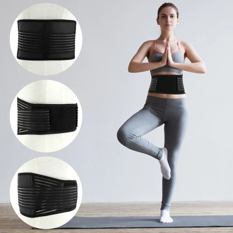 Adjustable Magnetic Back Support Belt  Breathable SelfWarming Lumbar Brace For Pain Relief And Post 3