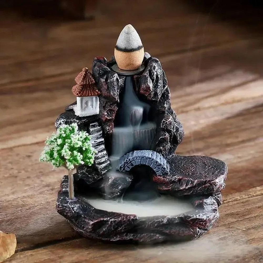 Backflow Incense Holder Waterfall Incense Burner Home Decor Aromatherapy Ornament Incense Cones Wit 7