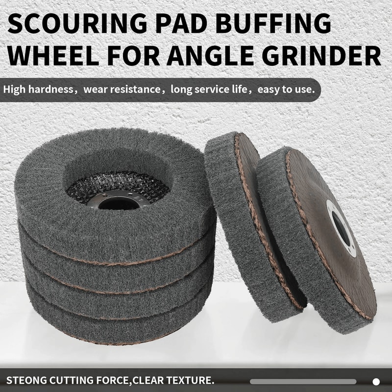 Nylon Fiber Flap Polishing Wheel Disc 800 Grit For Angle Grinder Wood And Metal Buffing 3