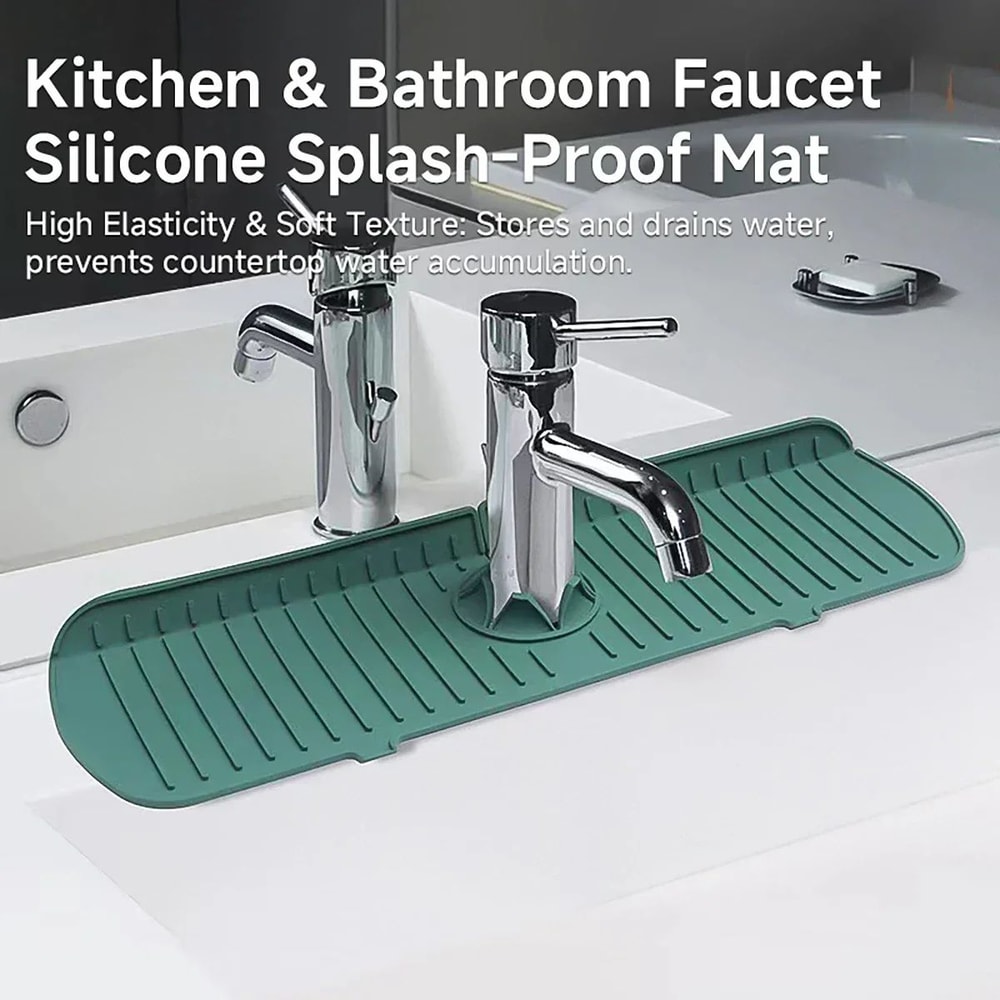 Silicone Faucet Splash Pad Countertop Protector Mat For Kitchen And Bathroom 3