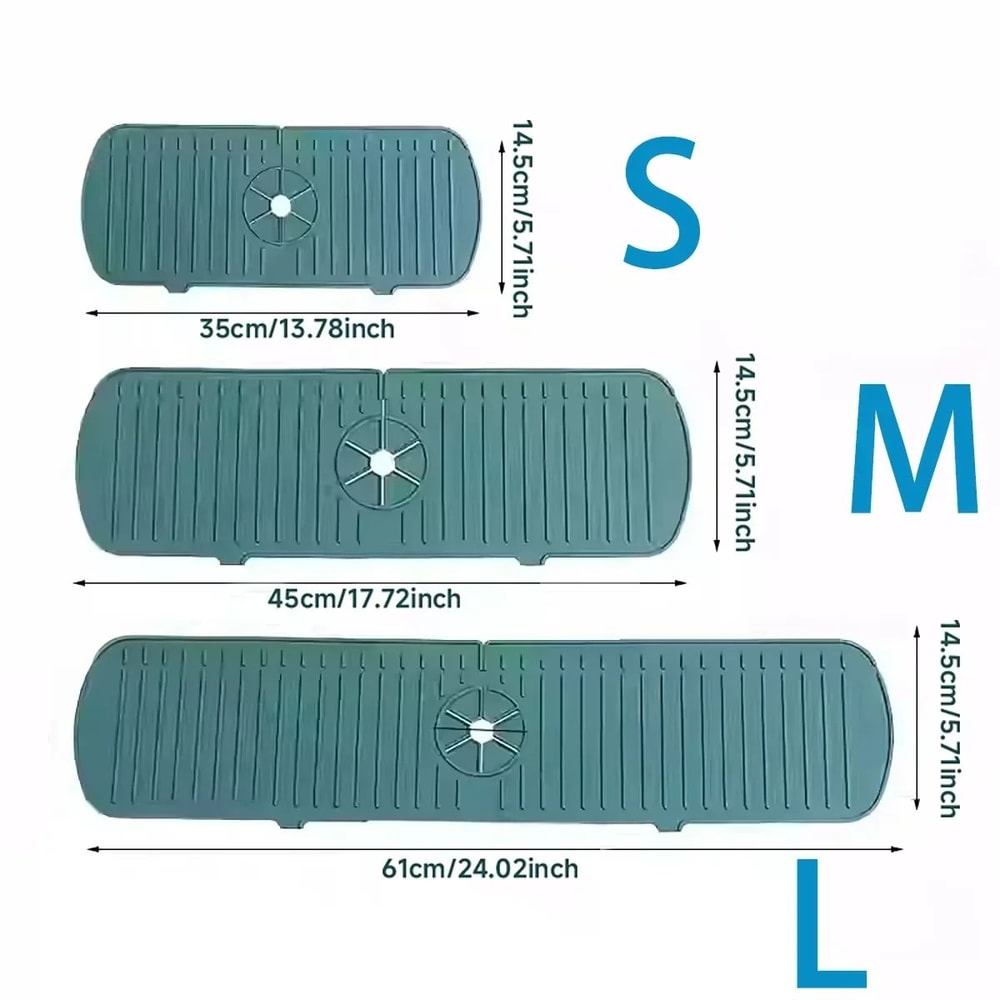 Silicone Faucet Splash Pad Countertop Protector Mat For Kitchen And Bathroom 7