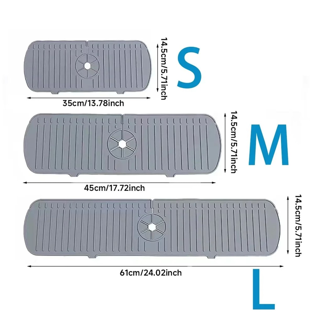 Silicone Faucet Splash Pad Countertop Protector Mat For Kitchen And Bathroom 9