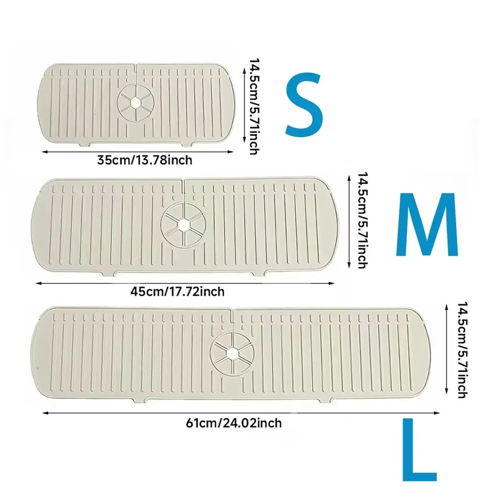 Silicone Faucet Splash Pad Countertop Protector Mat For Kitchen And Bathroom 14