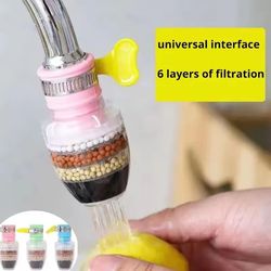 6 layer faucet water purifier filter with 360 degree rotation