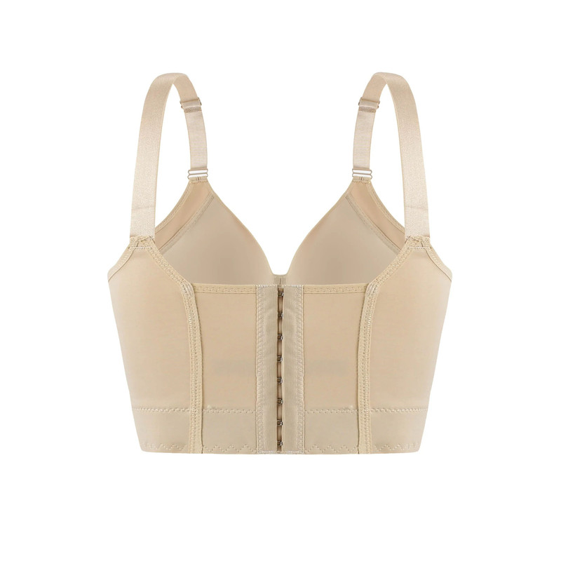 Seamless Full Coverage Underwire Bra Solid Color Knitted Nylon Supportive Lingerie 4