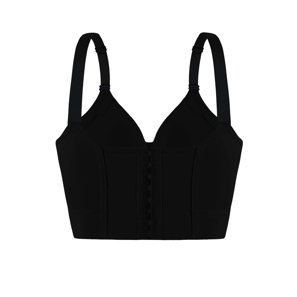 Seamless Full Coverage Underwire Bra Solid Color Knitted Nylon Supportive Lingerie 5