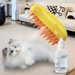 pet steam brush essence hair serum for cats and dogs grooming and cleaning