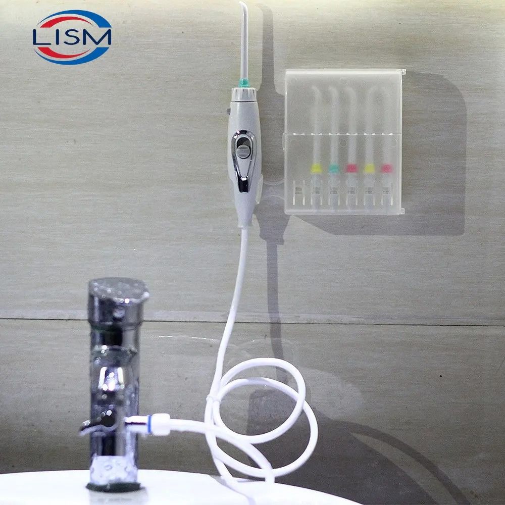 Faucet Oral Irrigator  Water Jet Dental Flosser Tooth Cleaner With 6 Nozzle Tips For Deep Cleaning  0