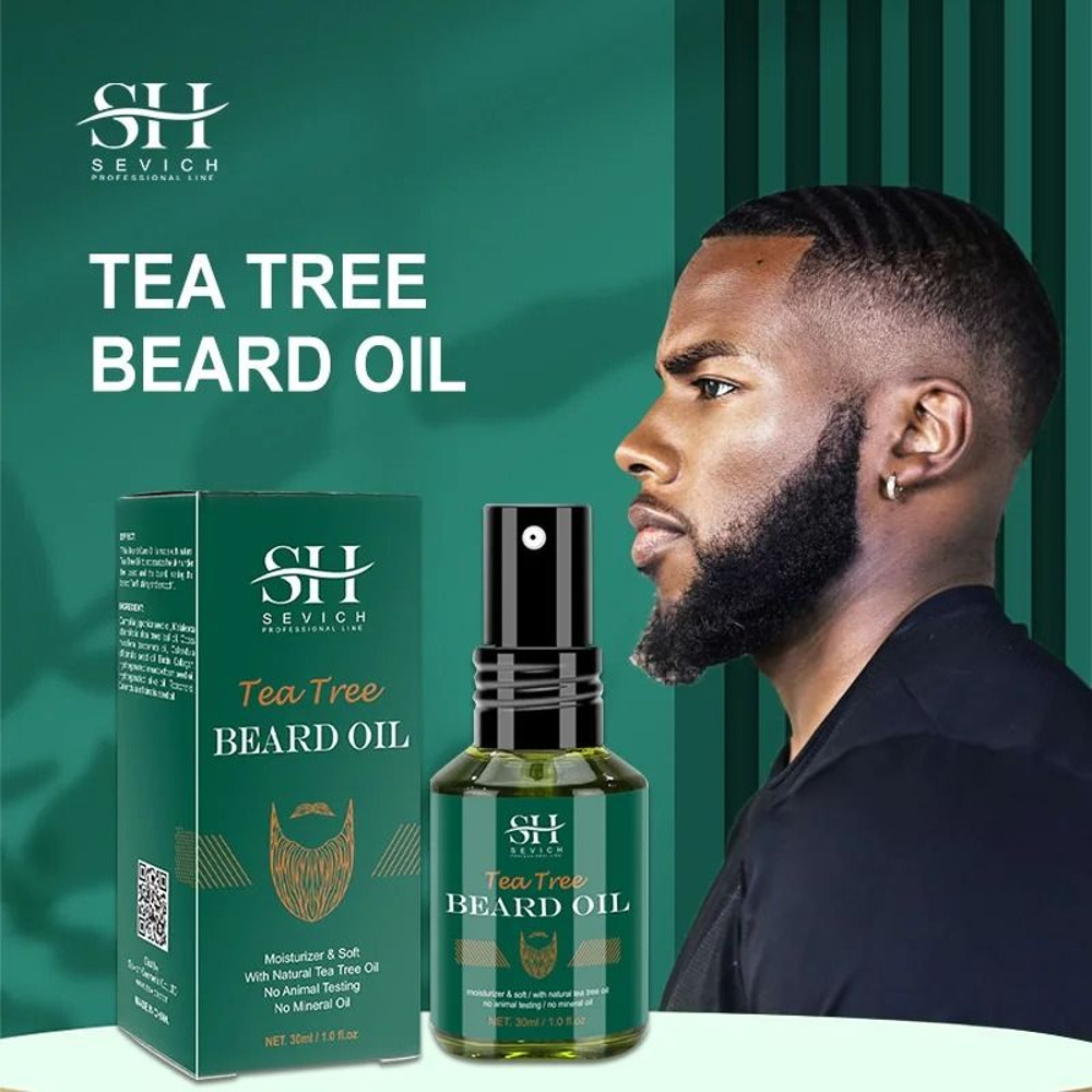 Mens Tea Tree Beard Growth Oil  FastActing Thickening Serum For Fuller Softer And Healthier Beards  1