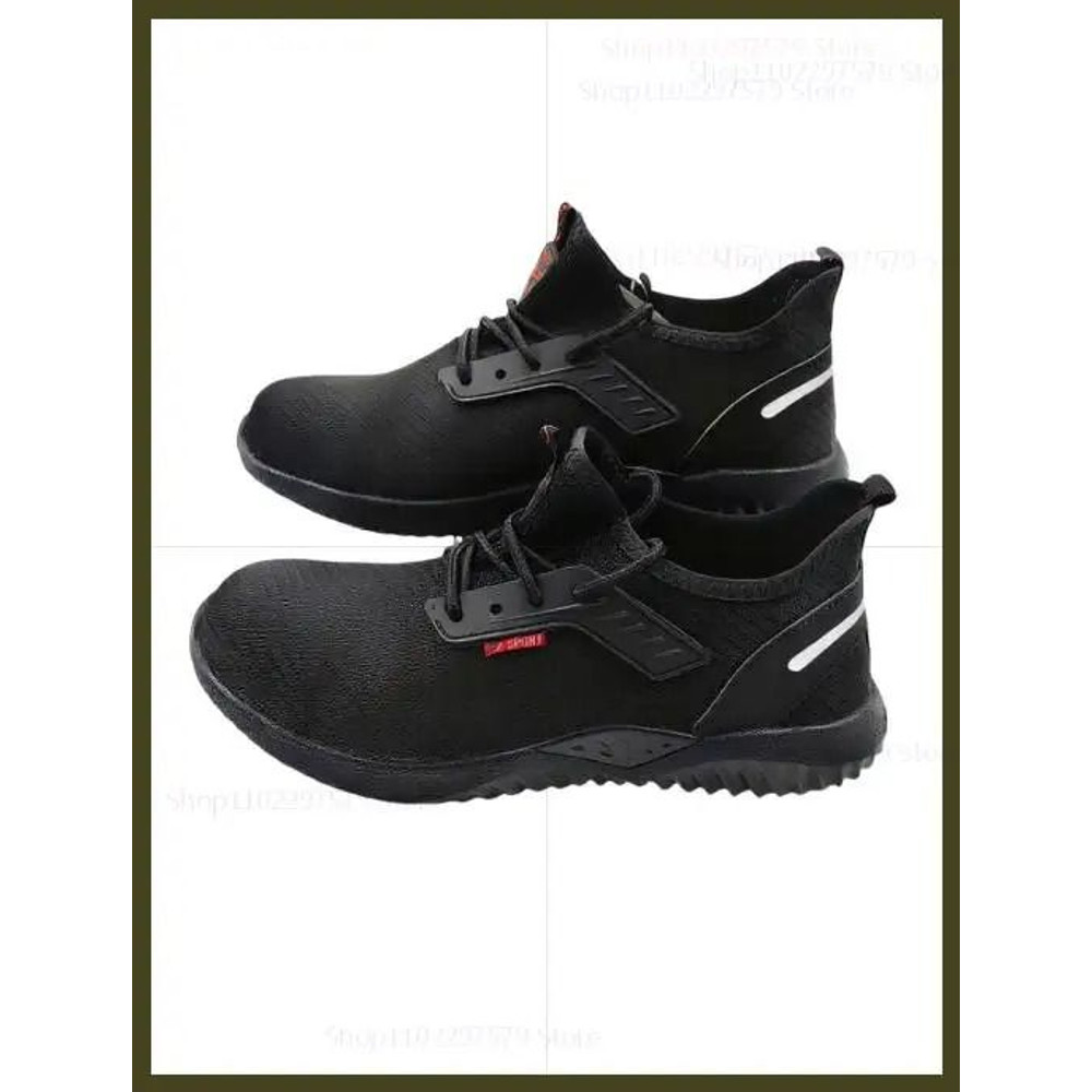 Mens Breathable Steel Toe Work Sneakers  Lightweight AntiSmash AntiSlip Safety Shoes For Constructi 9